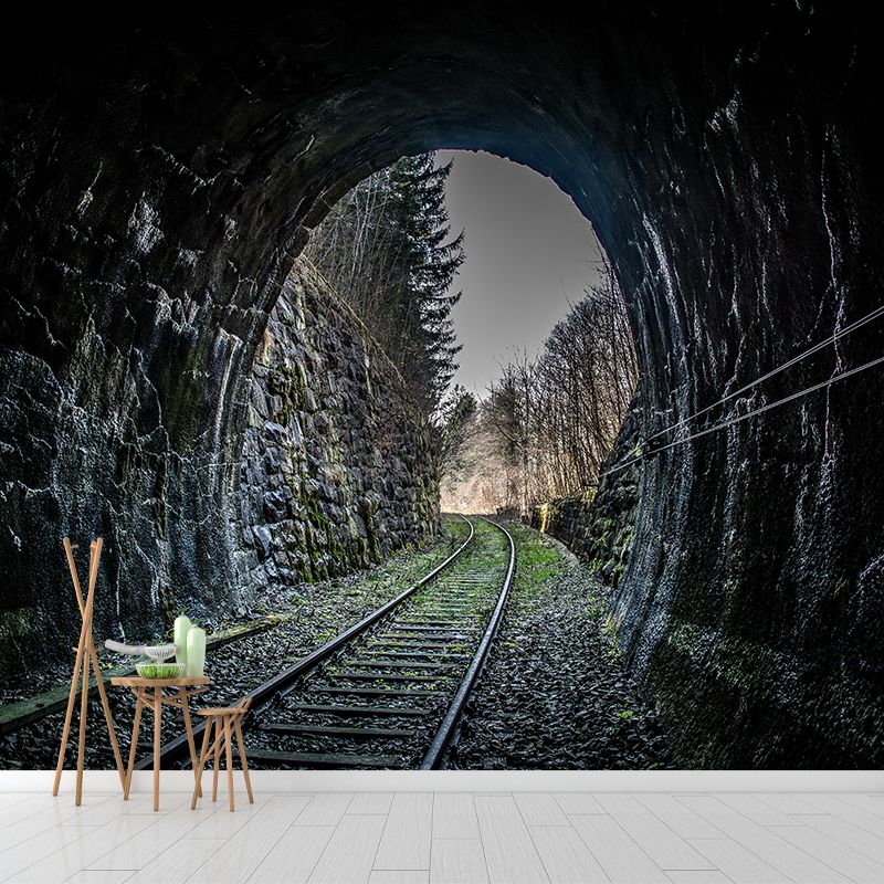 Photography Horizontal Tunnel Mural Wallpaper 3D Scene Wall Decor Bedroom Wall Murals