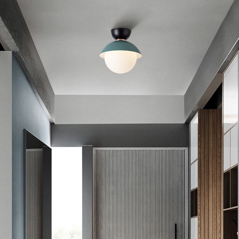 Child Bedroom Semi Flush Mount One-Light Acrylic Nordic LED Ceiling Lamp