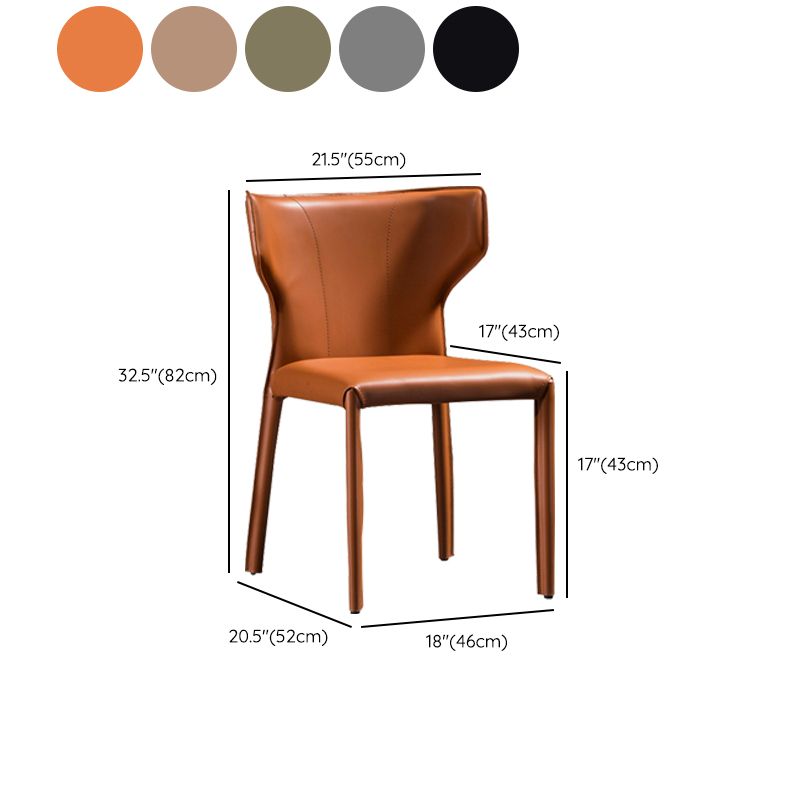 Dining Room Upholstered Chair Leather Kitchen Wingback Chair