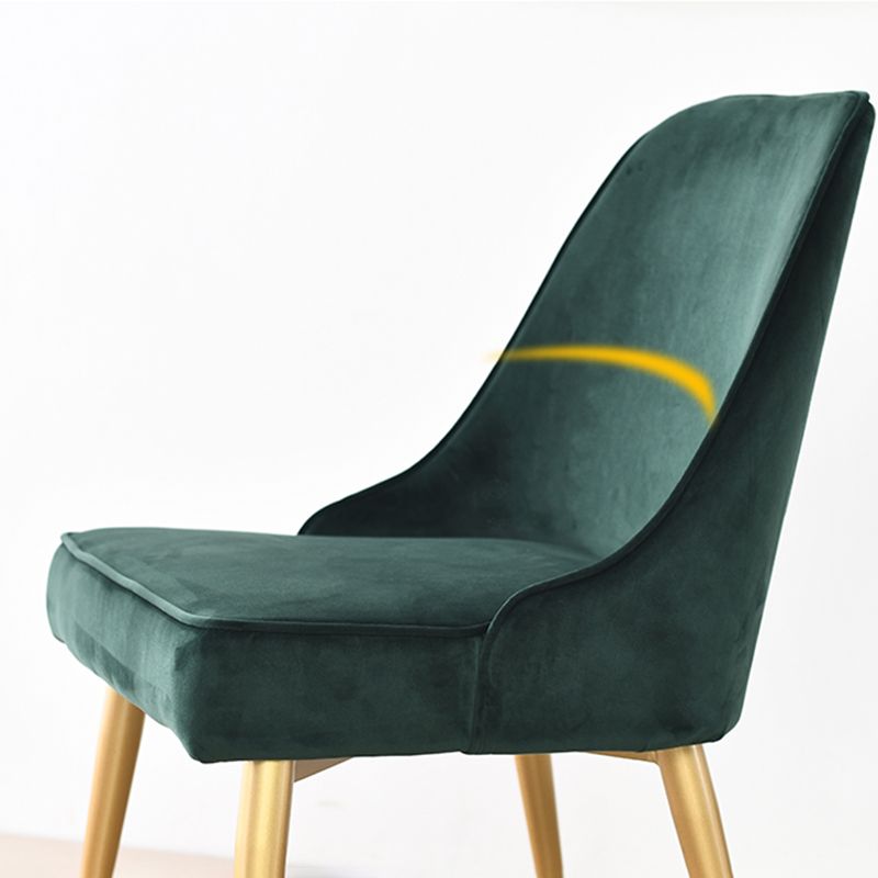 Silla sin brazos de comedor de estilo nórdico, silla lateral de comedor de tela tapizada para uso doméstico
