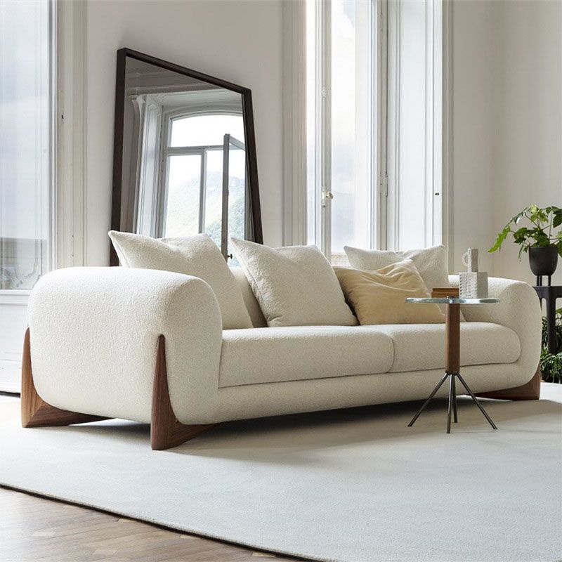 Contemporary Sofa Tuxedo Arm Tight Back Sofa for Living Room