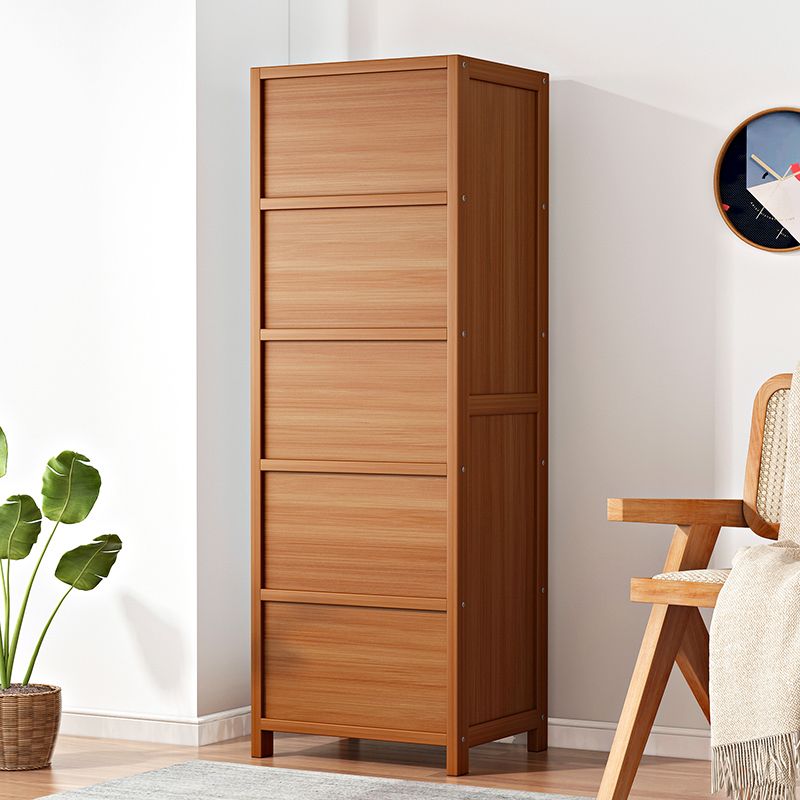 Mid-Century Modern 13.8"W Accent Chest Rectangle Side Cabinet in Brown
