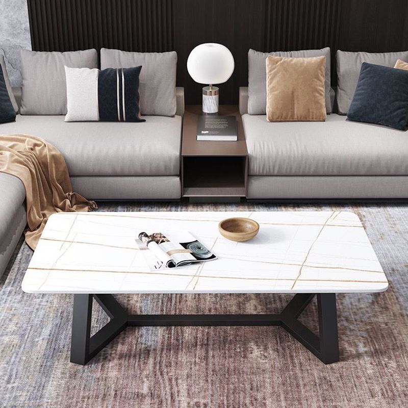 Slate Coffee Table Minimalist Rectangle Coffee Table for Living Room