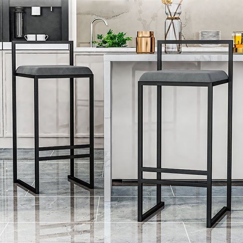 Industrial Metal Black White Barstool Counter Stool Metal Footrest Furniture