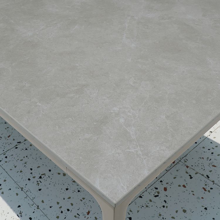 Boho Style Dining Set Stone Top 1/5/7 Pieces Dining Set with Metal Base