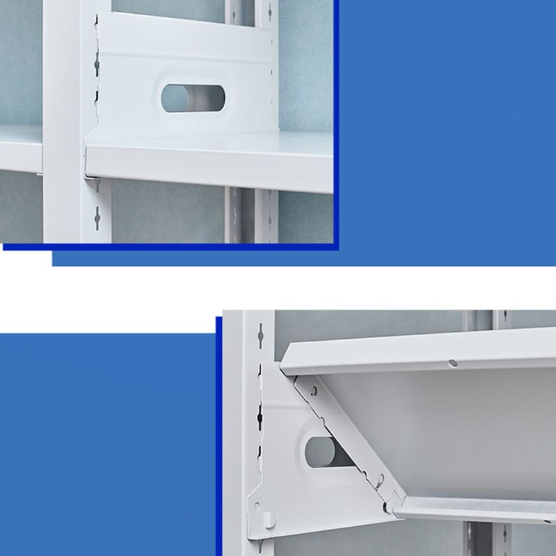 Rectangle Etagere Bookcase Modern Metal Open Bookcase with Shelves