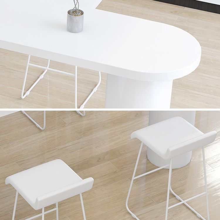 Contemporary Bar Table Set 1/2/5 Pieces Counter Table with Bar Stool