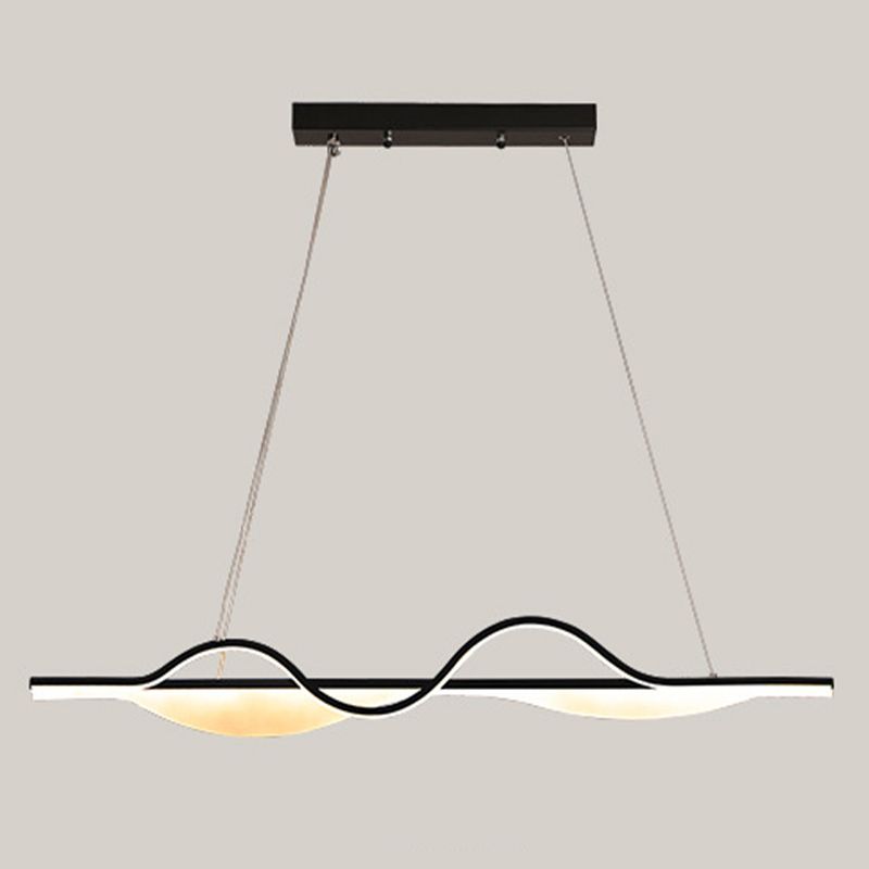 Contemporary LED Ceiling Light Golden/Black Kitchen Island Lighting for Foyer