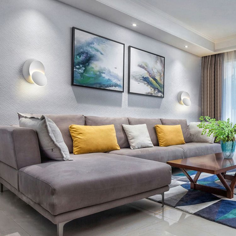 Disc rotondo Disc Acrilico Apparecchi per illuminazione a parete Lampada moderna a parete per camera da letto