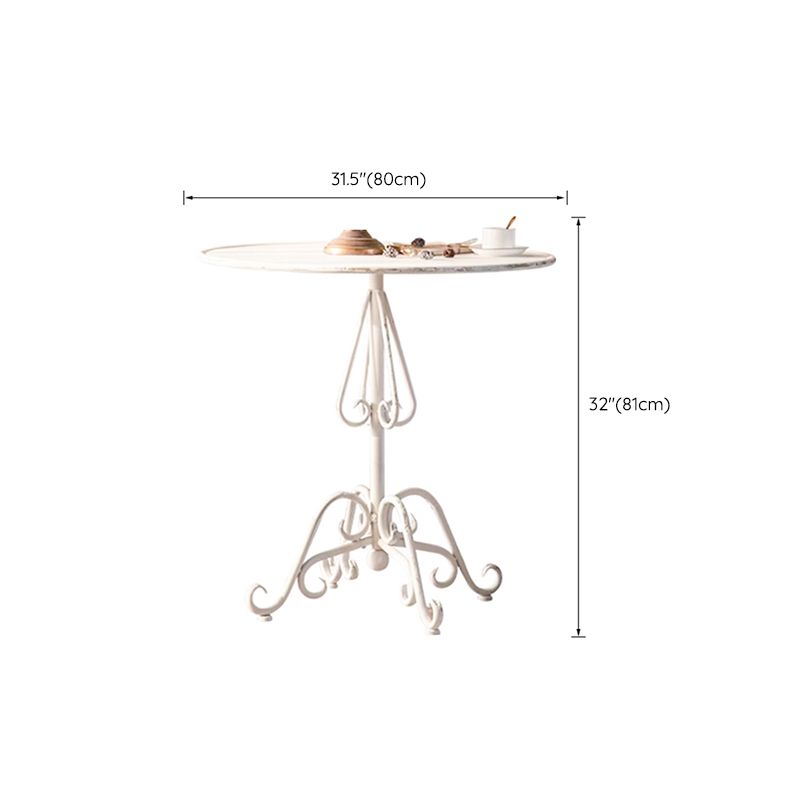 White Modern Bistro Table Set 1/2 Pcs Metal Bistro Set for Small Places