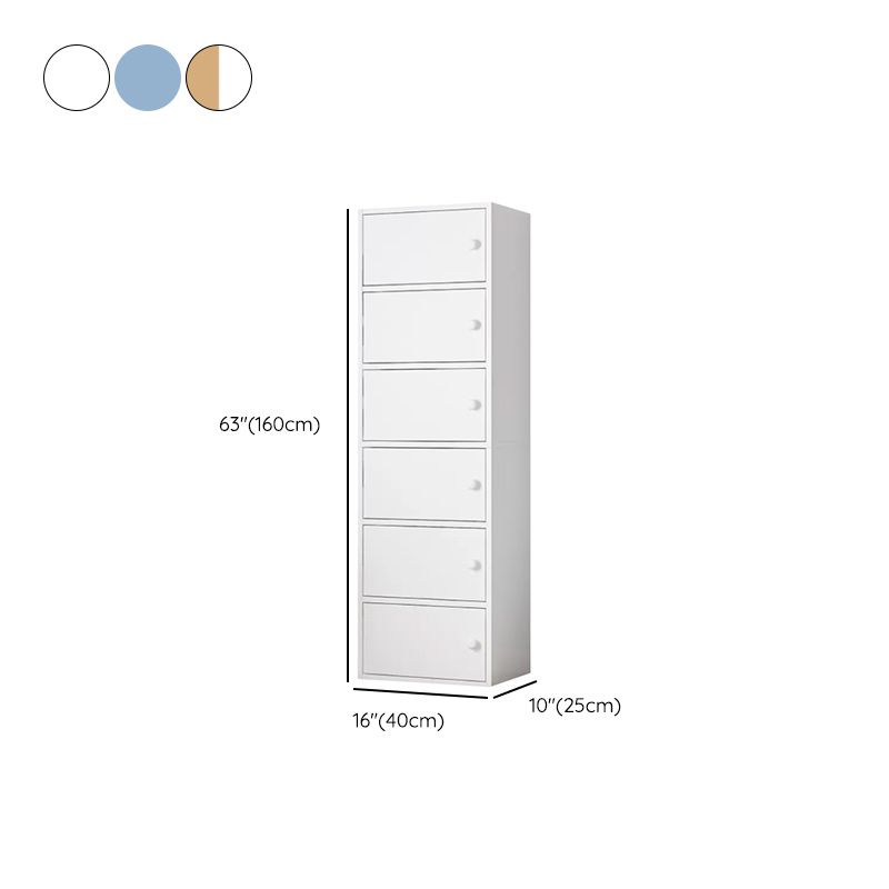 Contemporary Simple Rectangular Wood Cabinet with Doors and Drawers