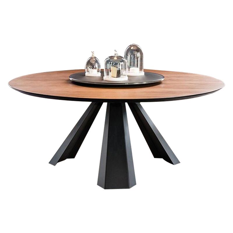 Round Tripod Dining Table with Pine Solid Wood (Lazy Susan Not Included)