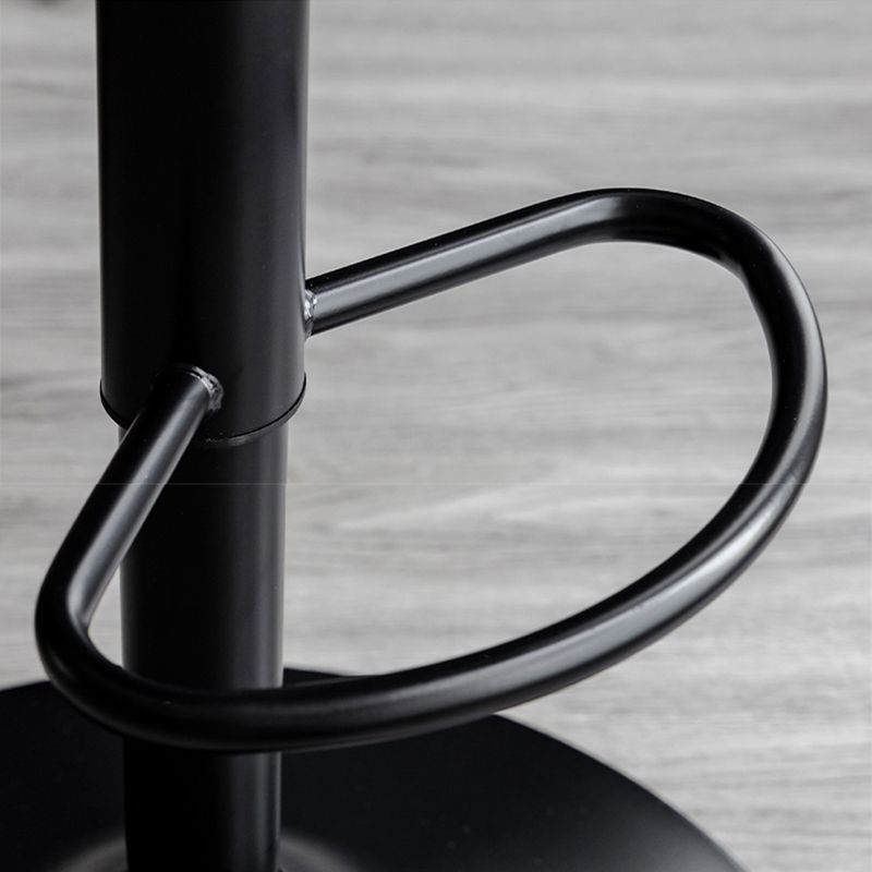 Contemporary Faux Leather Counter Stool Fabric Cushion in Matte Finish