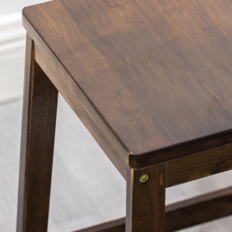 Modern Style Backless Bar-stool Square Counter Bar Stool with Wooden Legs