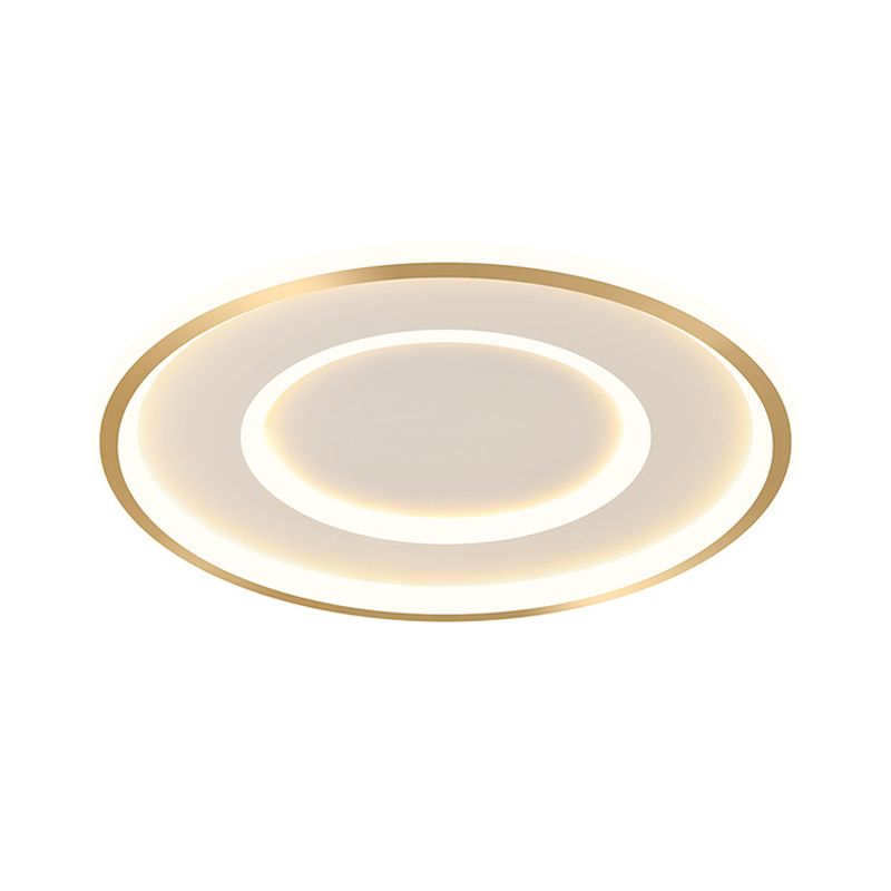 Extra Thin Star/Square/Triangle Flush Light Contemporary Metal Polished Gold LED Ceiling Mount Lamp for Baby Room