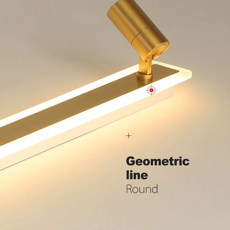 Montaggio a filo a LED ACRILICO rettangolare nella moderna semplicità in metallo semifulò la luce del soffitto per soggiorno