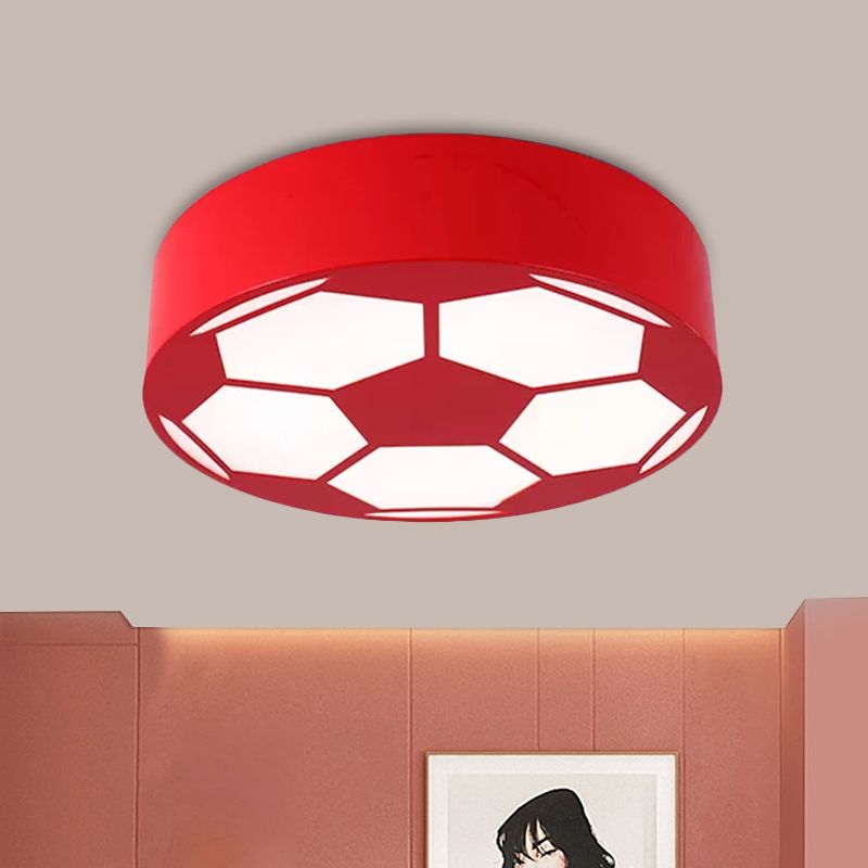 Plafonnier LED en métal de style enfant avec abat-jour en acrylique, rouge/jaune/bleu