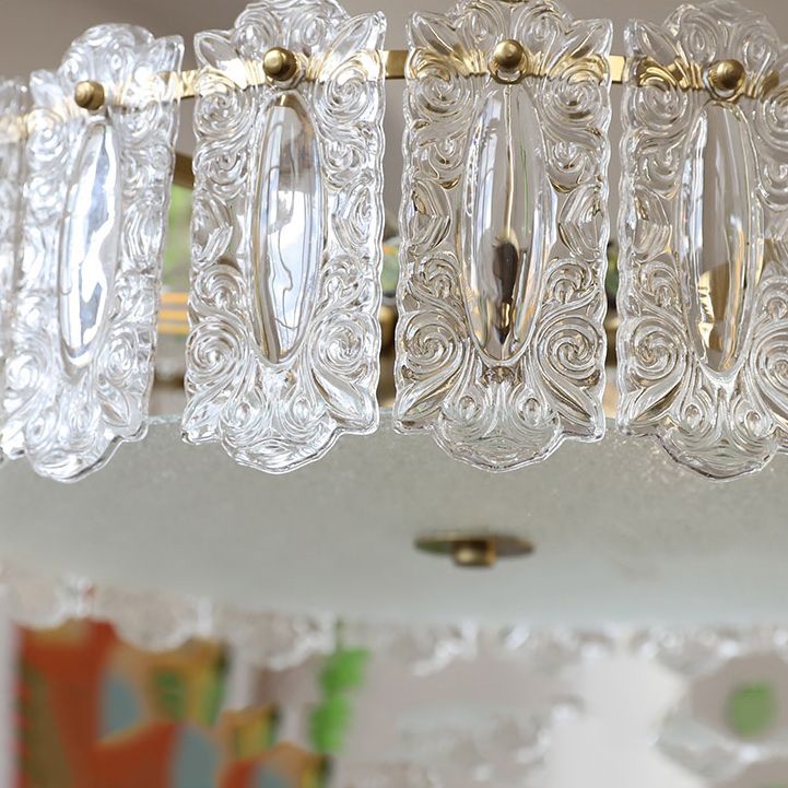 Contemporary Ceiling Lamp Simplicity Glass Flush Mount Light Fixture