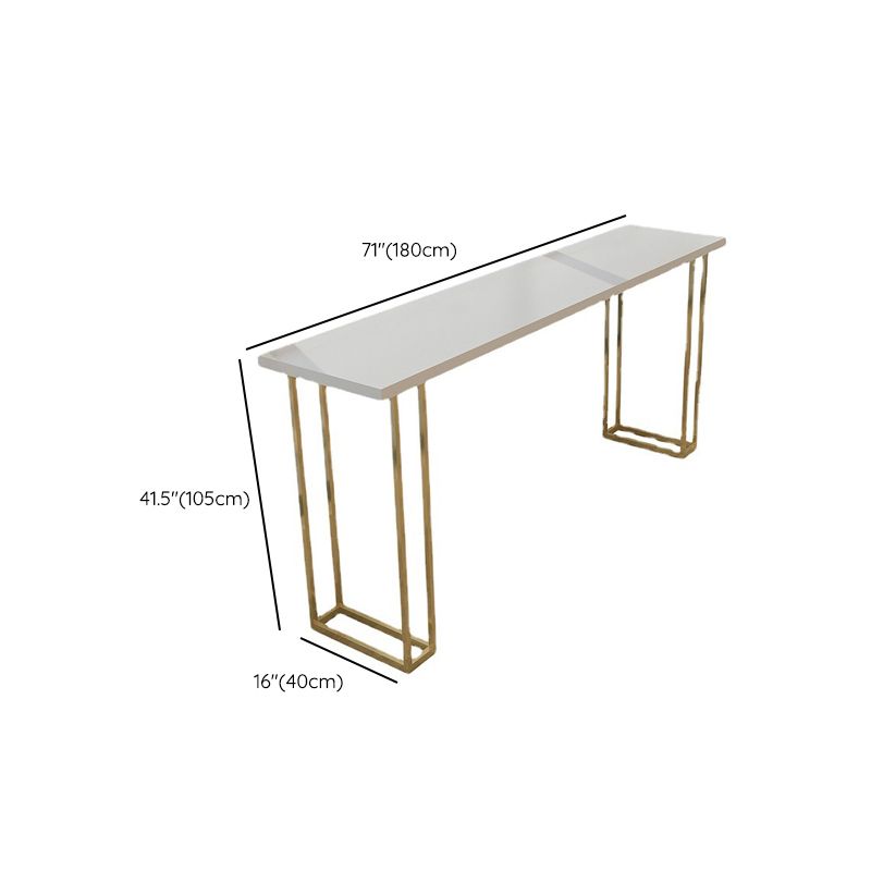 Glam Style Rectangle Counter Set 1/5 Pieces Solid Wood Bistro Set
