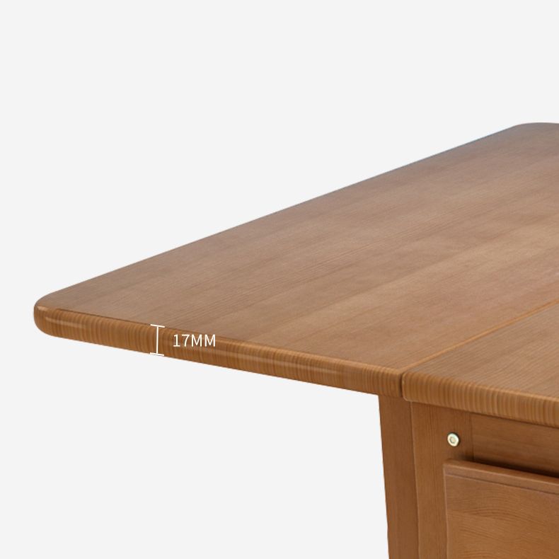 Brown Modern Rectangle Wooden Dining Room Table for Small Space