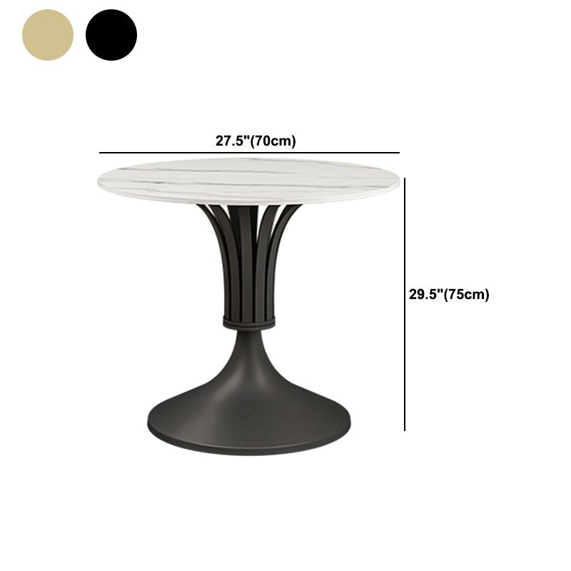 Modern Style Dining Table Round Sintered Stone Table for Dining Room