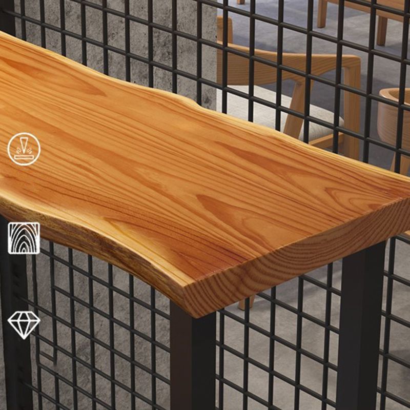 Industrial Style Solid Wood Bar Table Rectangle Bar Dining Table for Indoor