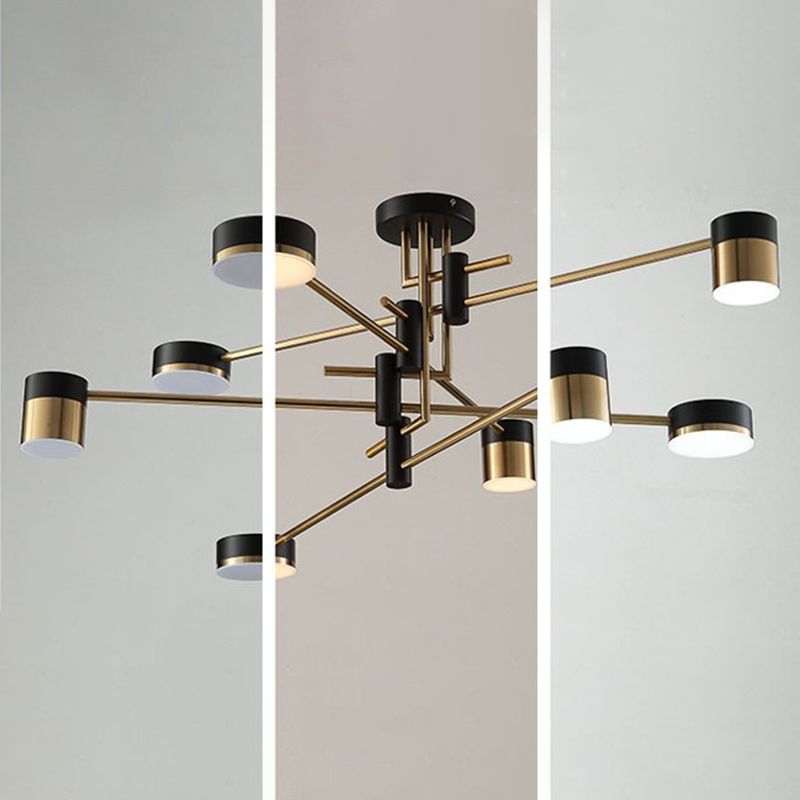 Simplicity LED Appeding Appeding Gold Gold ombreggiate lampadario appeso con tonalità metallica