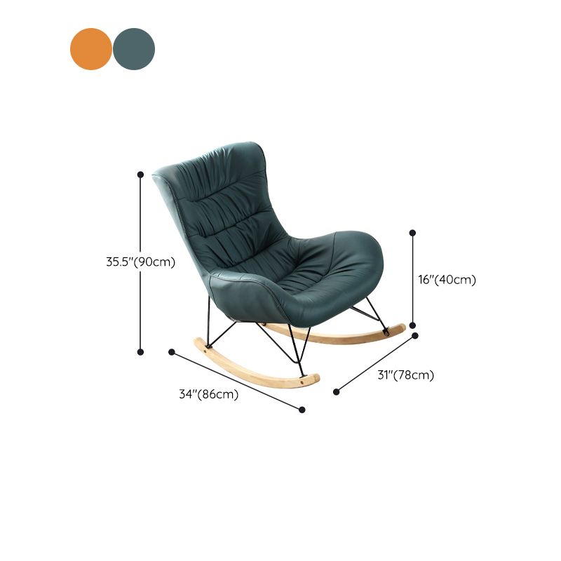 Modern Indoor Sofa Rocking Chair Nursery Rocking Chair with Ottoman