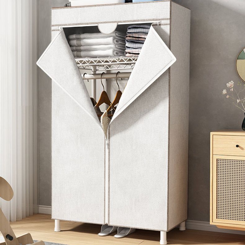 Contemporary Style Wardrobe Steel Wardrobe Closet with Shelves