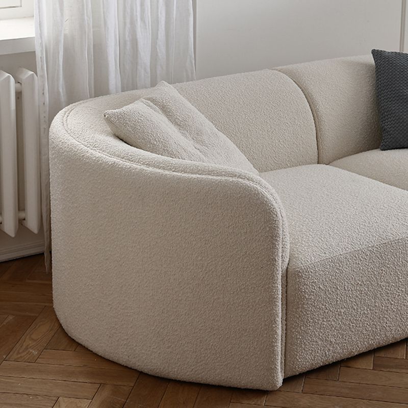 Fabric Scandinavian Curved Sectional 27.55" High Sectional Sofa