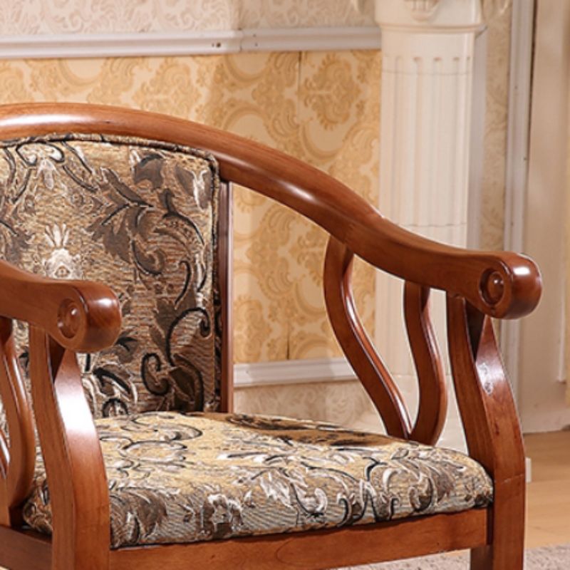 Traditional Style Dining Chair Solid Wood Arm Chair for Kitchen
