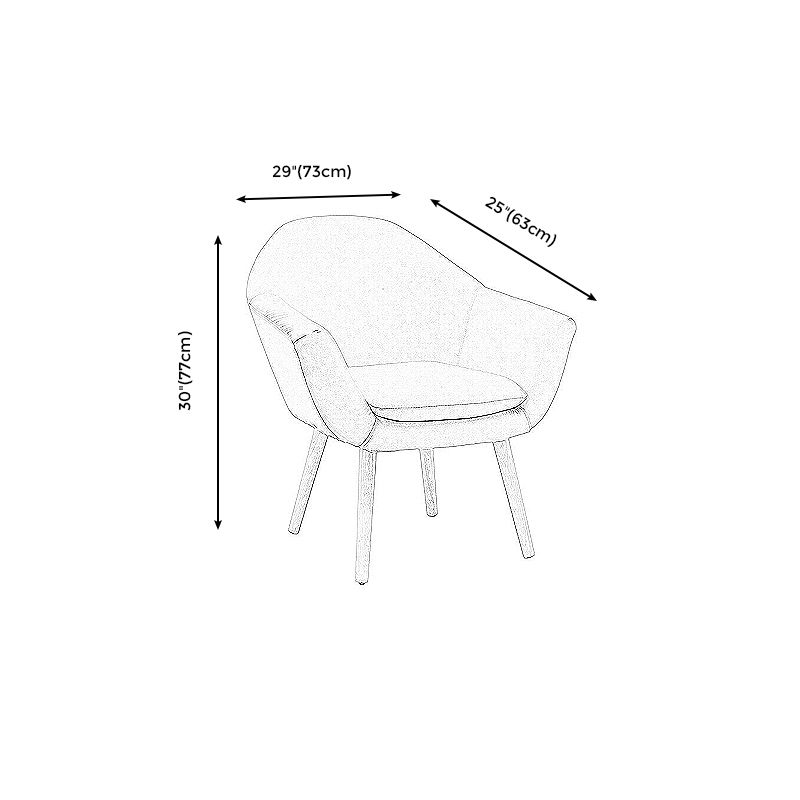 Linen Accent Armchair 29.13" L x 26.77" W x 21.25" H Flared Arms Arms Chair