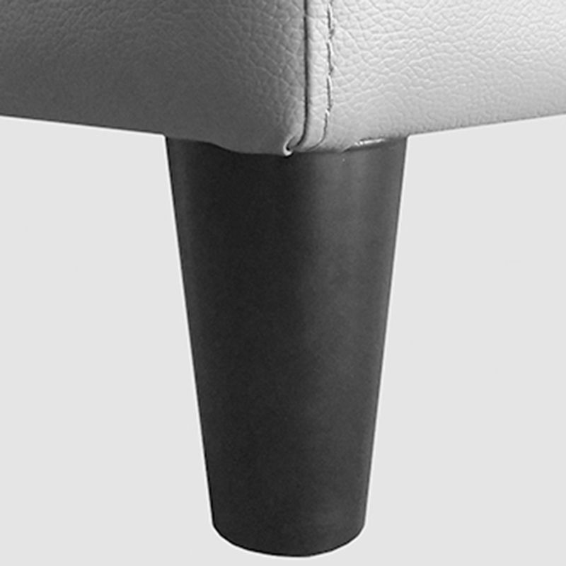 Stationary Stain Resistant Genuine Leather Living Room Flared Arm Sofa