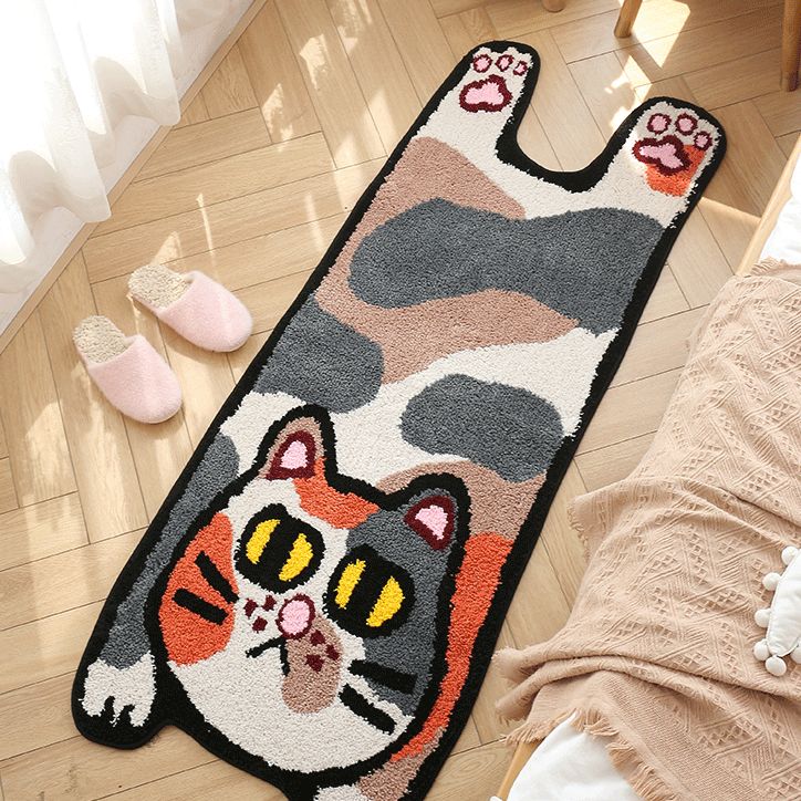 Novelty Multicolor Trendy Area Carpet Polyester Animals Print Indoor Rug Anti-Slip Backing Carpet for Living Room