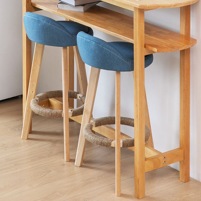 Taburete moderno sin brazos para mostrador, taburete de bar de cocina de madera con Pedal