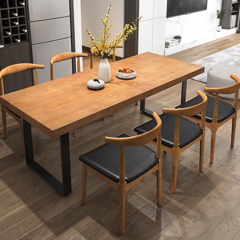 Modern 1/5/7 Pieces Dining Set Rectangle Pine Wood Dining Table for Dining Room Kitchen