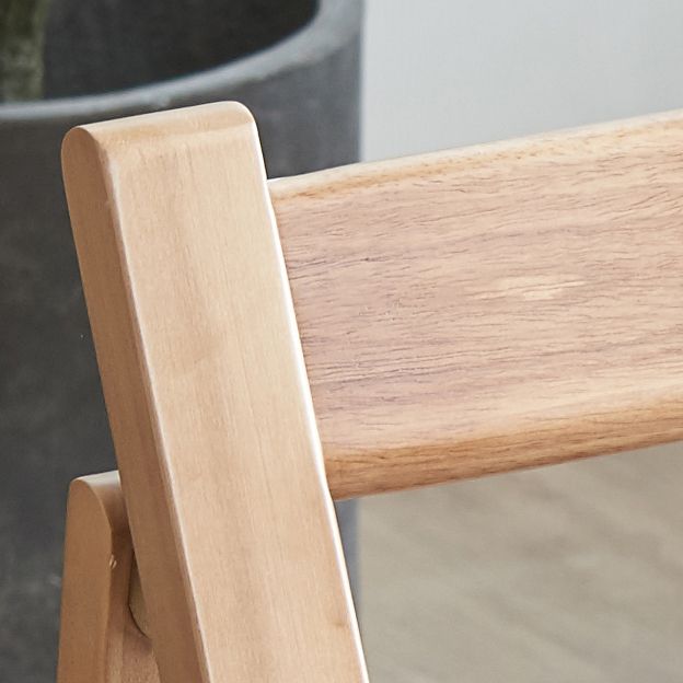 Contemporary Solid Wood Dining Chair Open Back Folding Side Chair