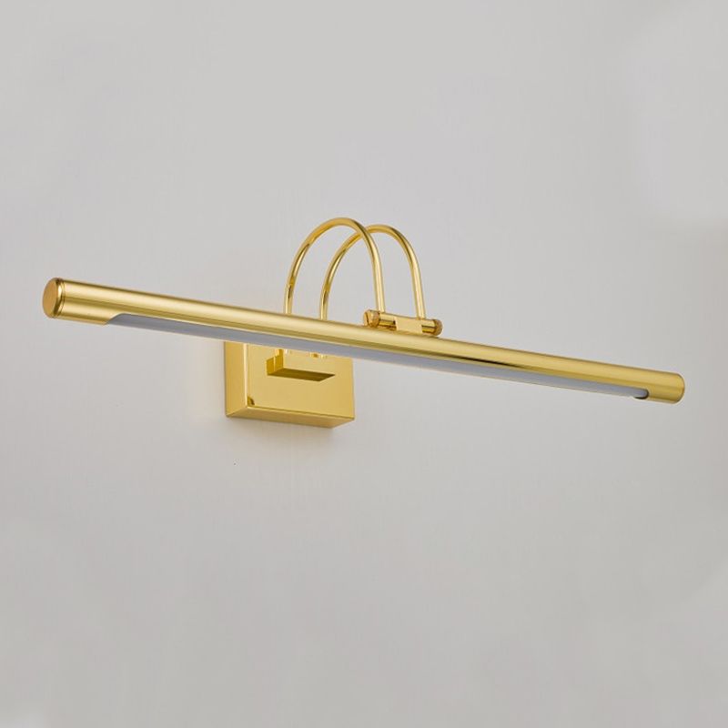 Metal lineare a forma di parete sconce moderno stile singolo specchio a parete luce montata