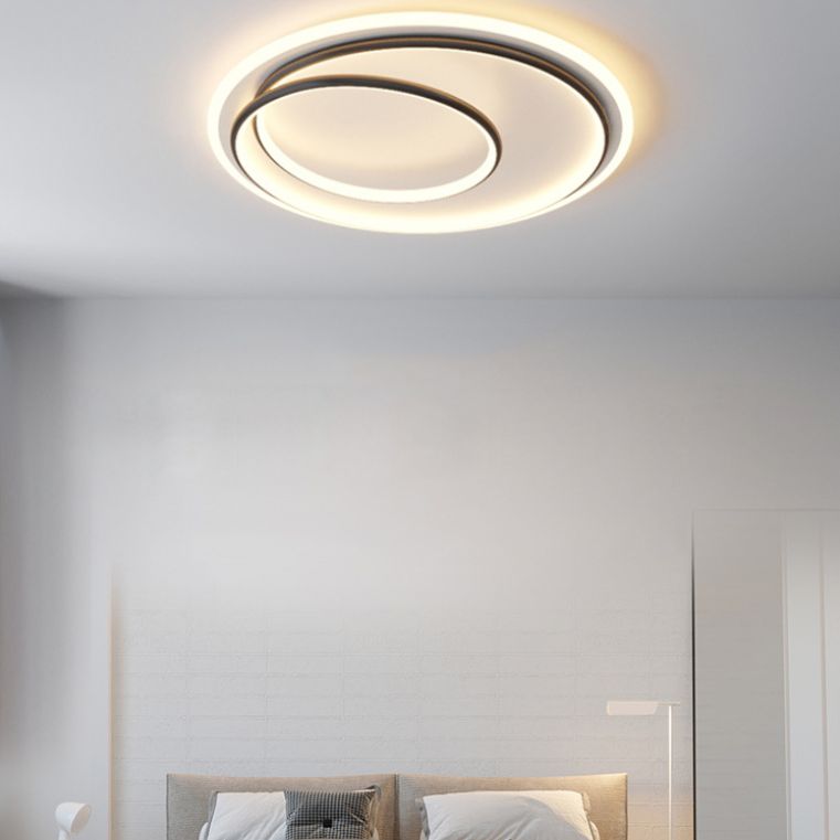 1-Light Ring Led Flush Ceiling Lights Modern Style Metal Led Flush Mount Ceiling Light Fixtures