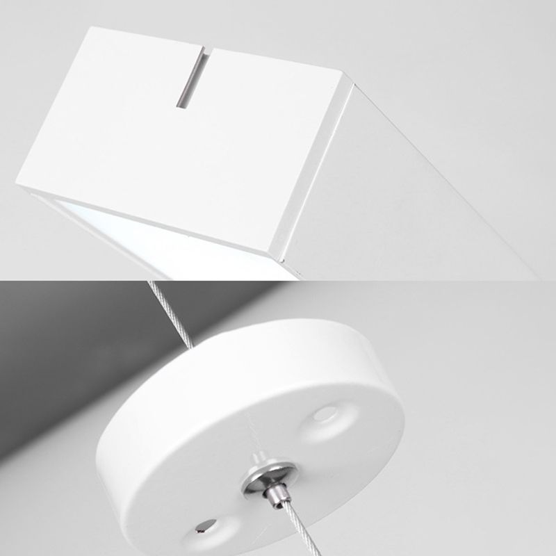 Luce del soffitto a sospensione di metallo rettangolare Modern Aione per l'illuminazione a sospensione per ufficio