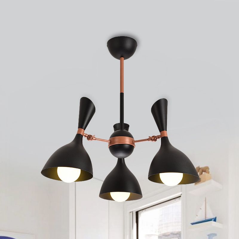 Living Room Kindergarten Pendant Light Metal Contemporary Monochrome Chandelier