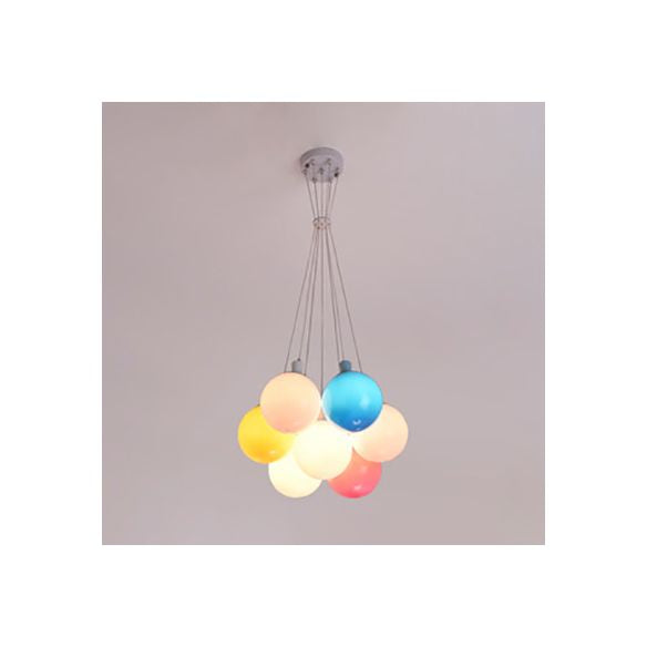 Pendentif ballon en acrylique éclairage de style nordique à cluster multi-couleurs