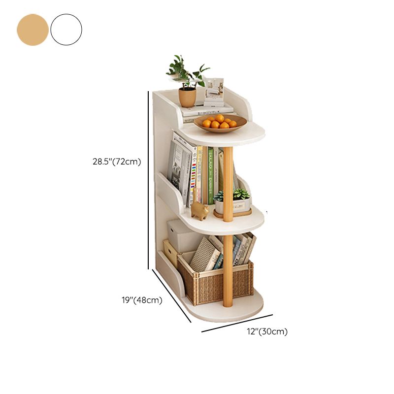 Engineered Wood Bookcase Standard Contemporary Bookshelf with Shelves