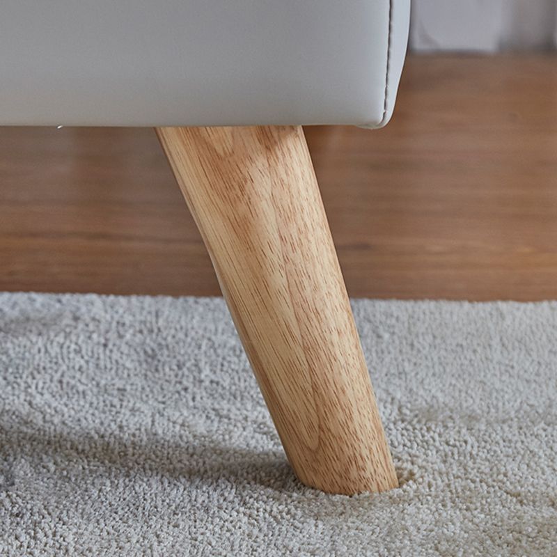 29.53" H Contemporary Faux Leather Slope Arm Sofa for Apartment