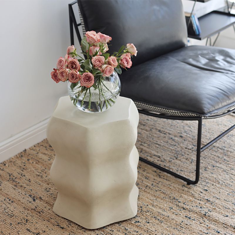 14.6" Wide Metal Block Side Table Geometric Sofa Side Accent Table