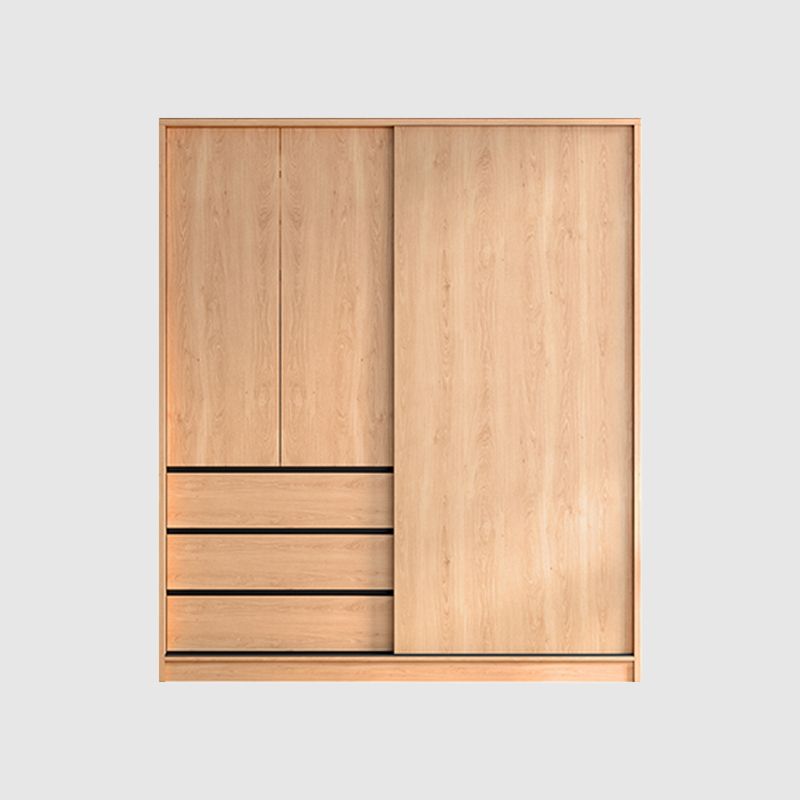 Engineered Wood Wardrobe Armoire with Drawer Contemporary Wardrobe Closet