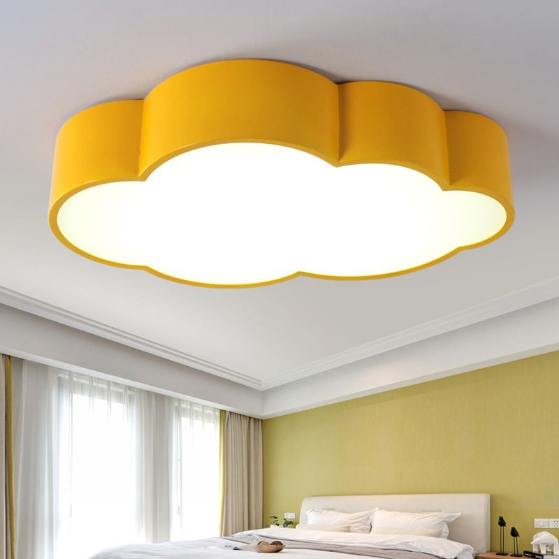 Cloud Shaped Bedroom Ceiling Mount Lamp Acrylic Cartoon LED Flush Mount Lighting Fixture