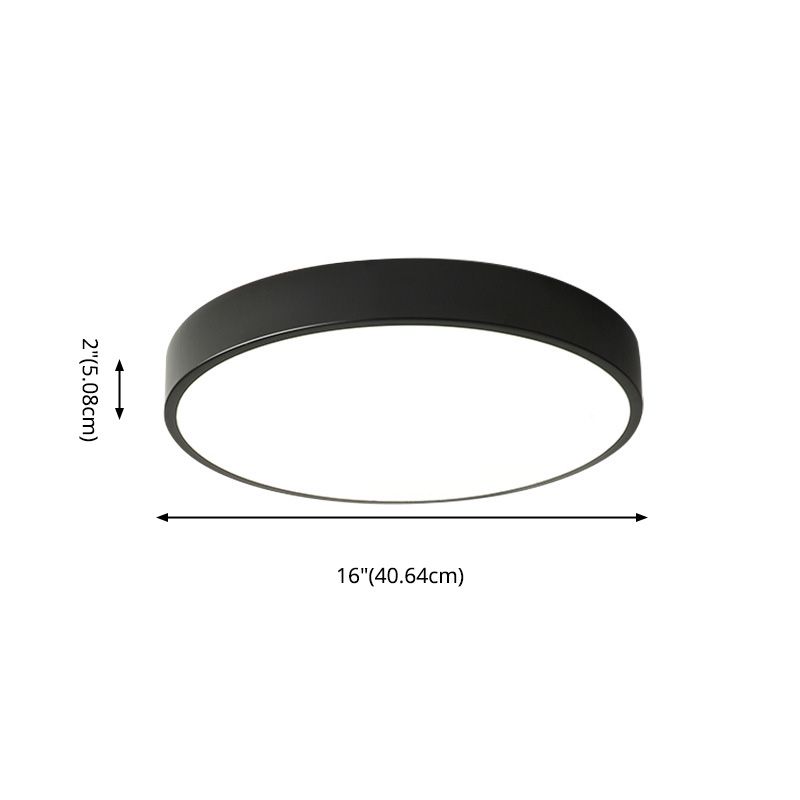 Modern Style Simple Flush Mount Ceiling Light with Acrylic Shade for Bedroom