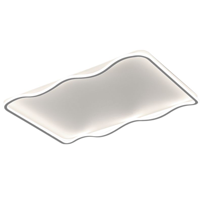 Minimalism Metal Flush Mount 1-Light Squared Flush Ceiling Light for Living Room