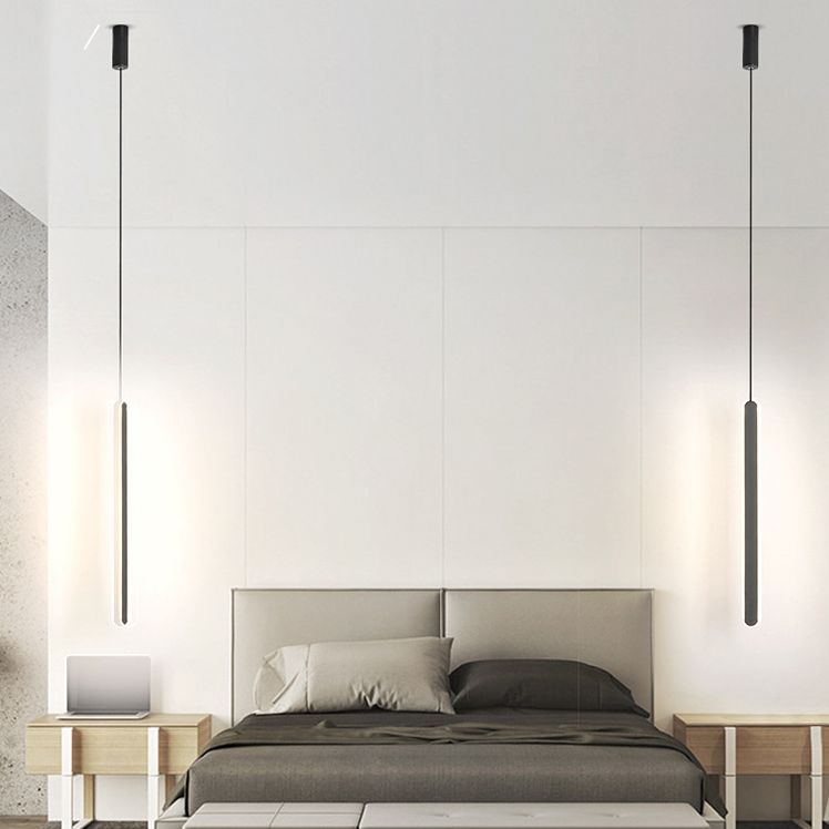 STANTE CONTEMPOURE LONG LED LED LEGGIO LIGHT APPLICAZIONE 23,6 "H ACRILICA + SIMPLICITÀ LAMPO DI PENDANTE PER CAMERA PER CAMERA